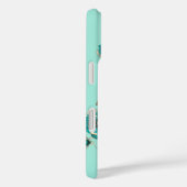 Gepersonaliseerd Elegant  Blauwgroen Roos Case-Mate iPhone Case (Achterkant / Rechts)