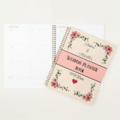 Gepersonaliseerd Elegant Bloemen Bruiloft Planner (Display)
