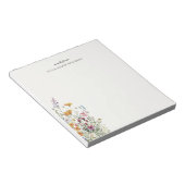 Gepersonaliseerd Elegant Bloemen Chic Notitieblok (Schuin)