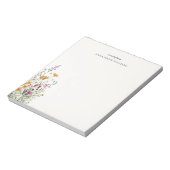Gepersonaliseerd Elegant Bloemen Chic Notitieblok (Linkerzijde)