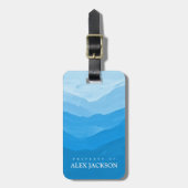 Gepersonaliseerd Elegant Blue Outdoor Bagagelabel (Voorkant verticaal)