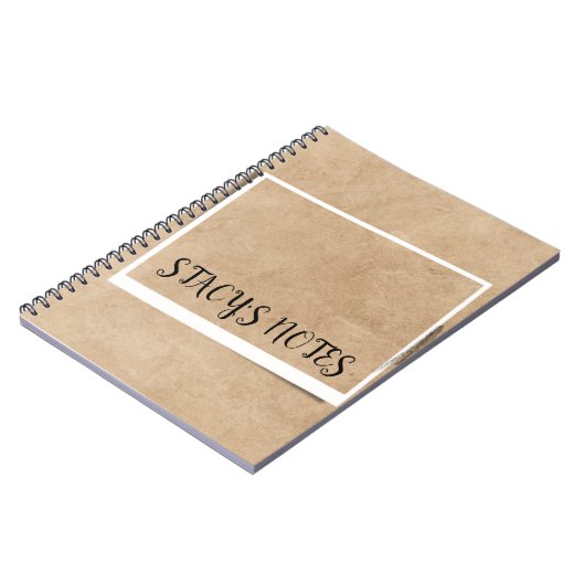 Gepersonaliseerd Elegant Brown Notitieboek (Linkerzijde)