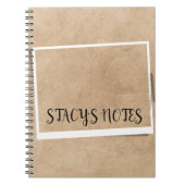 Gepersonaliseerd Elegant Brown Notitieboek (Voorkant)