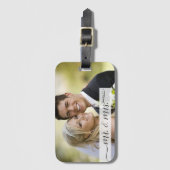 Gepersonaliseerd Elegant bruiloft Bagagelabel (Voorkant (verticaal))