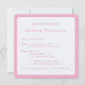 Gepersonaliseerd Elegant Eenvoudig Roze Verjaardag Kaart (Voorkant)