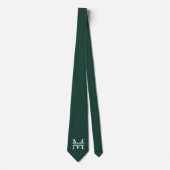 Gepersonaliseerd Elegant Emerald Green Monogram &  Stropdas (Voorkant)