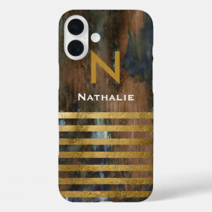 gepersonaliseerd elegant en chic stijlvol monogram iPhone 16 plus hoesje