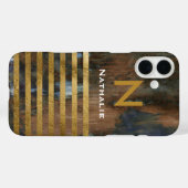 gepersonaliseerd elegant en chic stijlvol monogram Case-Mate iPhone case (Achterkant (horizontaal))