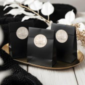 Gepersonaliseerd Elegant Evergreen Kerstontwerp Ronde Sticker