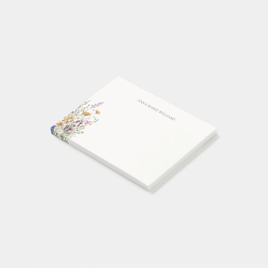 Gepersonaliseerd Elegant Floral Post-it® Notes (Schuin)