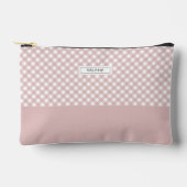 Gepersonaliseerd Elegant Gedempt Roze Plaid Patroo Etui (Voorkant)