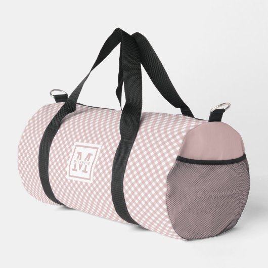 Gepersonaliseerd Elegant Gedempt Roze Plaid Patroo Plunjezak (Rechterhoek)