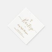 Gepersonaliseerd Elegant Gold Cross Bautizo spaans Servet (Hoek)