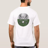 Gepersonaliseerd Elegant Golf Monogram Logo T-shirt (Achterkant)