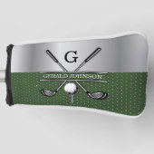 Gepersonaliseerd Elegant Golf Monogram Ontwerp Golfheadcover (Voorkant)
