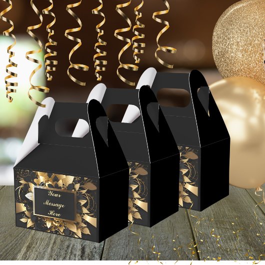 Gepersonaliseerd Elegant Goud Bedankdoosjes