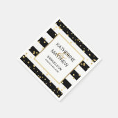 Gepersonaliseerd Elegant Goud Confetti Trouwpapier Servet (Hoek)