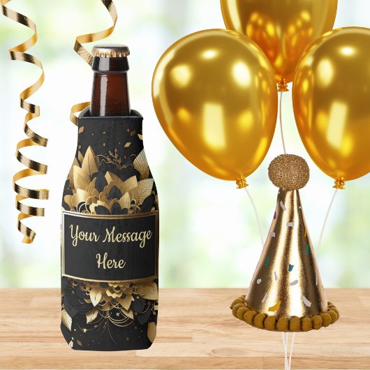 Gepersonaliseerd Elegant Goud Flesjeskoeler