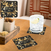 Gepersonaliseerd Elegant Goud Kartonnen Onderzetters