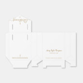 Gepersonaliseerd Elegant Goud Kruis doopschrift Bedankdoosjes (Uitgevouwen)