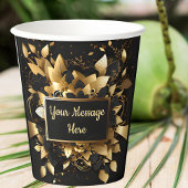 Gepersonaliseerd Elegant Goud Papieren Bekers