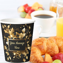 Gepersonaliseerd Elegant Goud Papieren Bekers