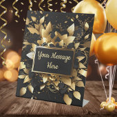 Gepersonaliseerd Elegant Goud Reclamebord Met Voetstuk