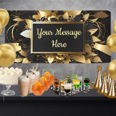 Gepersonaliseerd Elegant Goud Spandoek