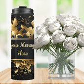 Gepersonaliseerd Elegant Goud Thermosbeker