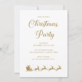 Gepersonaliseerd Elegant Goud Wit Kerstfeest Kaart (Voorkant)