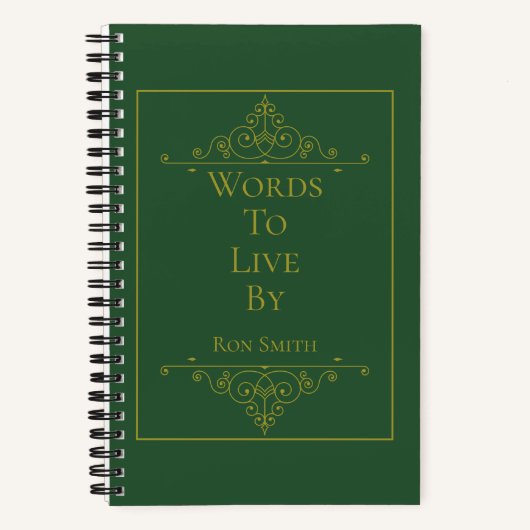 Gepersonaliseerd Elegant Journal voor Citaten Notitieboek (Voorkant)