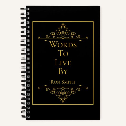 Gepersonaliseerd Elegant Journal voor Citaten Notitieboek (Voorkant)