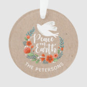 Gepersonaliseerd Elegant Kerst Keramisch Ornament (voorkant)