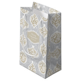 Gepersonaliseerd elegant kerstsierpatroon klein cadeauzakje