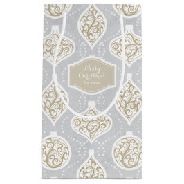 Gepersonaliseerd elegant kerstsierpatroon klein cadeauzakje