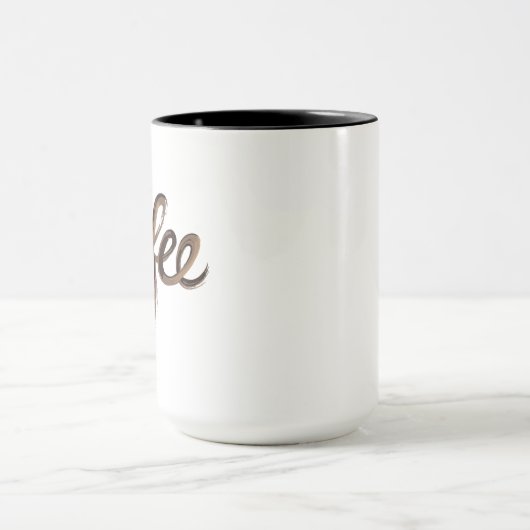 Gepersonaliseerd Elegant Koffie Monogram Mok (Midden)
