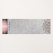 Gepersonaliseerd Elegant Mandala Roos Gold Metalli Yogamat (Achterkant (horizontaal))