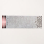 Gepersonaliseerd Elegant Mandala Roos Gold Metalli Yogamat (Voorkant (horizontaal))