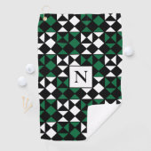 Gepersonaliseerd Elegant modern geometrisch patroo Golfhanddoek (Insitu)