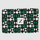 Gepersonaliseerd Elegant modern geometrisch patroo Golfhanddoek (Horizontaal)