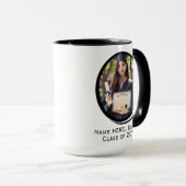 Gepersonaliseerd Elegant Modern Ovaal 2 foto's Afs Mok (Voorkant rechts)