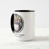 Gepersonaliseerd Elegant Modern Ovaal 2 foto's Afs Mok (Voorkant links)