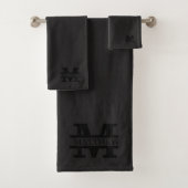 Gepersonaliseerd Elegant Monogram en Naam Bad Handdoek (Insitu)