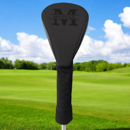 Gepersonaliseerd Elegant Monogram en Naam Golfheadcover