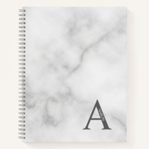 Gepersonaliseerd Elegant Monogram en Naam Notitieb Notitieboek