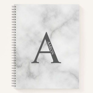 Gepersonaliseerd Elegant Monogram en Naam Notitieb Notitieboek