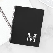 Gepersonaliseerd Elegant Monogram en Naam Notitieboek