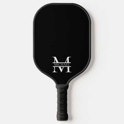 Gepersonaliseerd Elegant Monogram en Naam Pickleball Paddle (Voorkant)