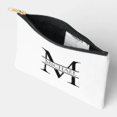 Gepersonaliseerd Elegant Monogram en Naam Wit Etui (Open)