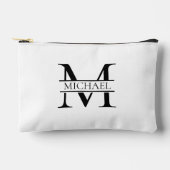 Gepersonaliseerd Elegant Monogram en Naam Wit Etui (Voorkant)